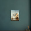 Willem van de Velde the canon shot. Marine painting.