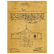Flying machine patent 1906 by the Wright brothers. Vintage airplane.