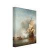Willem van de Velde the canon shot. Marine painting.