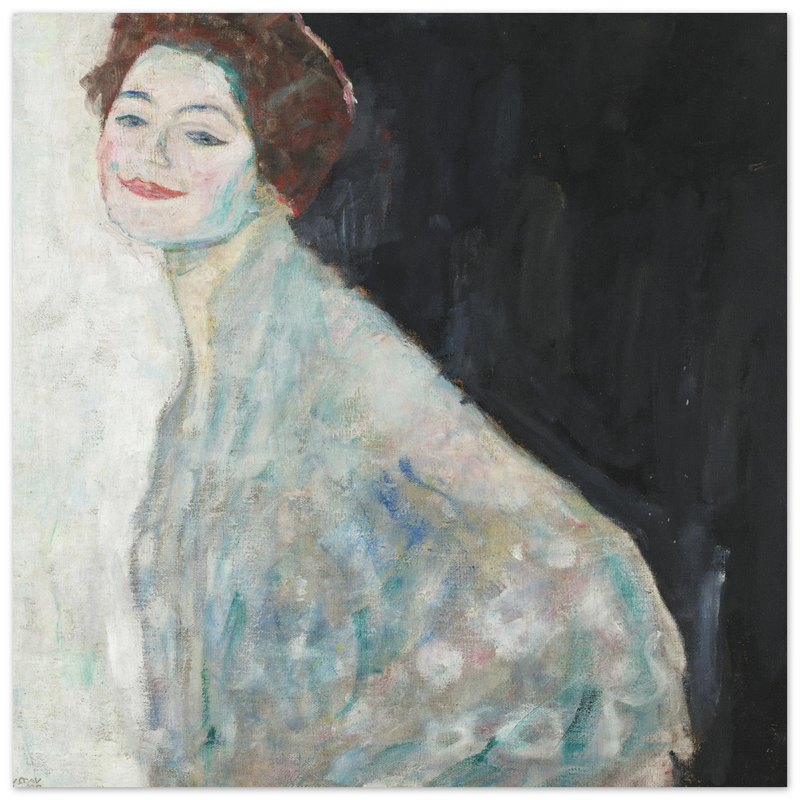 Gustav Klimt Lady in White woman portrait painting.