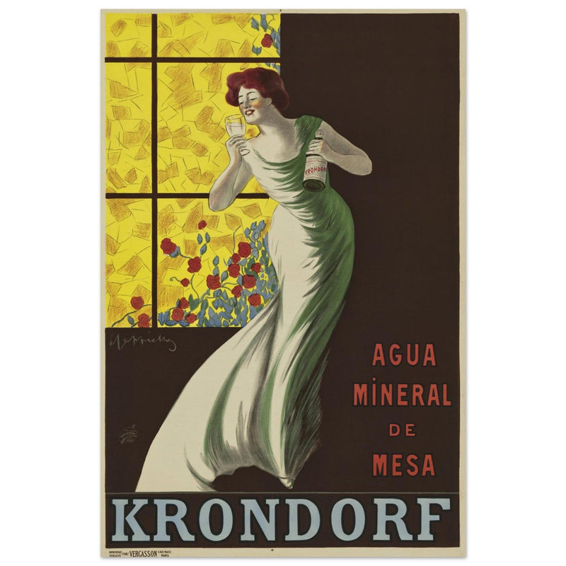 Krondorf mineral water vintage advertising poster by Leonetto Cappiello.