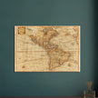 Ancient map of America. "Americae Descriptio Nova" by Philip Chetwind