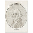 Declaration of Independence vintage print reproduction. George Washington president .