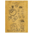 Winding Mechanism for Time Pieces, vintage clock patent .