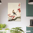 Japanese waxwing on maple by Ohara Koson