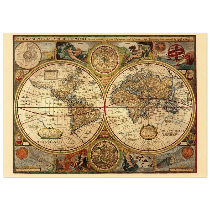 1651 Ancient world map by John Speed