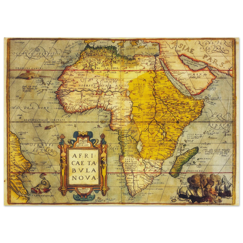 Africa map by Abraham Ortelius