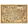 Pictorial old map of the United States of America by Ernest Dudley Chase