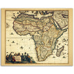 Africa vintage old map print. Reproduction of an ancient map of the african continent of 1680