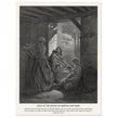 Gustave Dore The Bible engraving print . Jesus at the house of Martha and Mary .