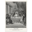 Gustave Dore The Bible engraving print . The Last Supper illustration .