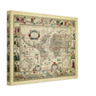 Ancient old world map 1638. Noua totius terrarum orbis geographica ac hydrographica tabula by Willem Janszoon Blaeu