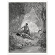 Gustave Dore Paradise Lost engraving . Adam and Eve in Eden.