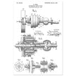 Automobile Drive Gear patent 787908 by Henry Ford. Vintage car
