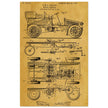 Motor Vehicle patent. Vintage car illustration.