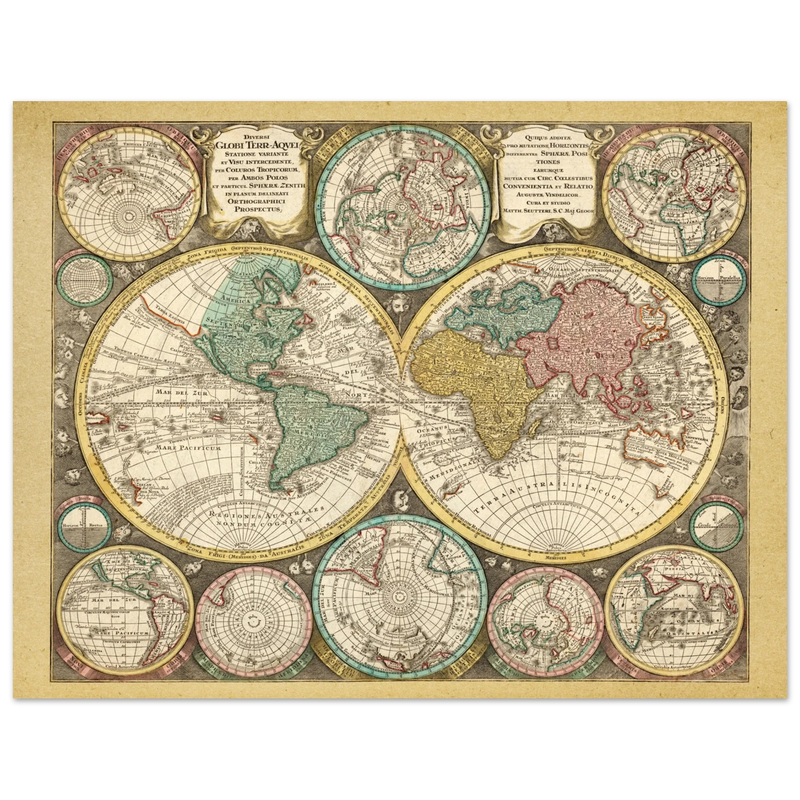Diversi Globi Terr-Aquei by Matthäus Seutter