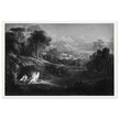 John Martin Paradise Lost vintage mezzoting engraving . Raphael Conversing with Adam and Eve .
