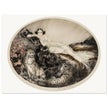 Louis Icart vintage illustration Thaïs   Lady with Leopards