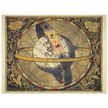 Ptolemaic map of the universe with the spherical earth. Celestial map. Situs Circulis Circun / Terrae Coelestibus Datae by Petrum Schenk