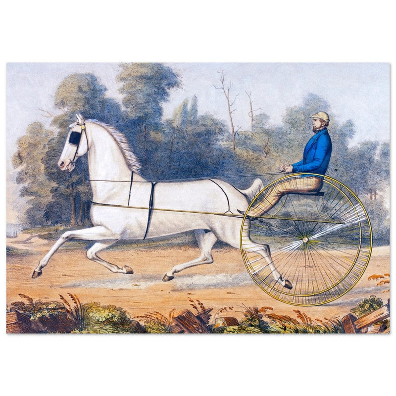 Grey Eagle horse cart antique lithograph by Nathaniel Currier.