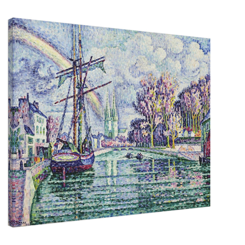 Paul Signac Quimper Quai de l'Odet, Quimper Odet Embankment painting