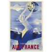 Air France vintage historic advertising poster.