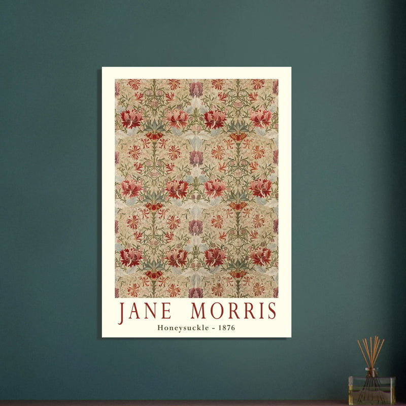 Jane Morris Honeysuckle embroidery.