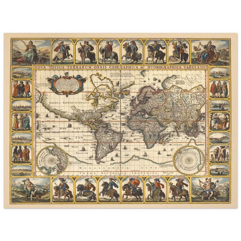 1652 Old World map Nova Totius Terrarum Orbis geographica ac hydrographica tabula by Nicolaes Visscher
