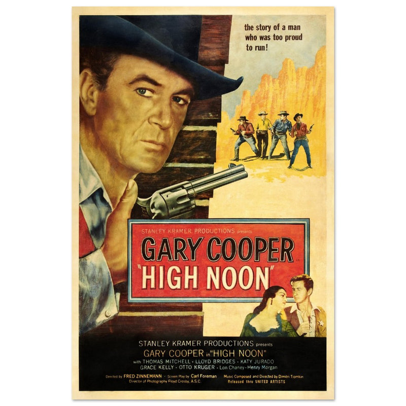 High Noon with Gary Cooper movie poster.