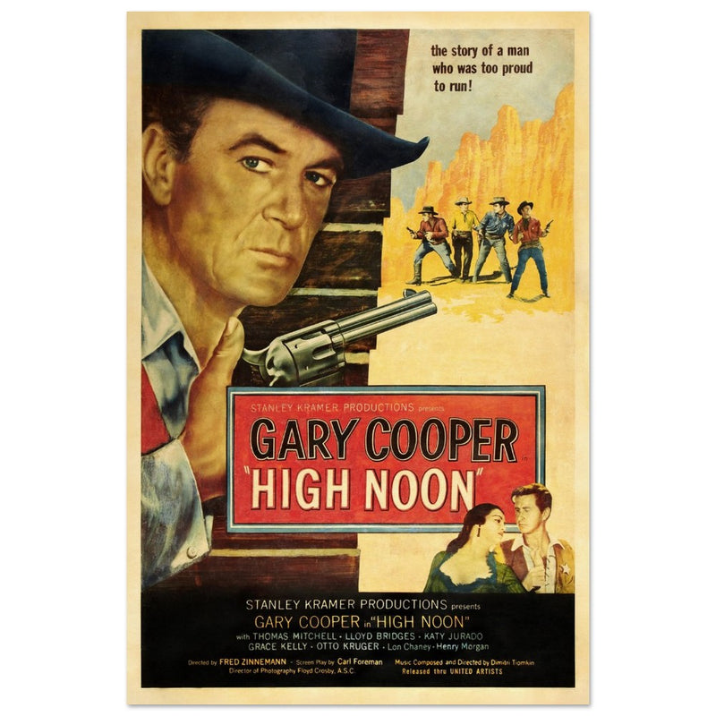 High Noon with Gary Cooper movie poster.