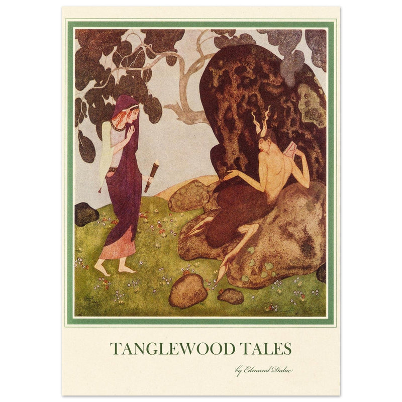 Edmund Dulac Tanglewood Tales illustration. Ceres questioning Pan about Proserpina.