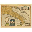 Ancient map of Italy by Abraham Ortelius. Vintage historic map.