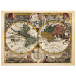 Ancient world map Planiglobium Terrestre Minus in hanc formam redactam by Johann Baptist Homann