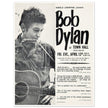 Bob Dylan concert poster Town Hall in New York City in 1963 performance.