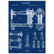 Sewing machine vintage patent 1897 by F. H Richards.