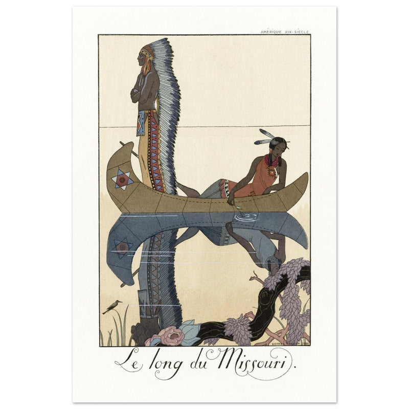 George Barbier The long Missouri vintage illustration