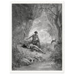 Gustave Dore Paradise Lost engraving . Adam and Eve in Eden.