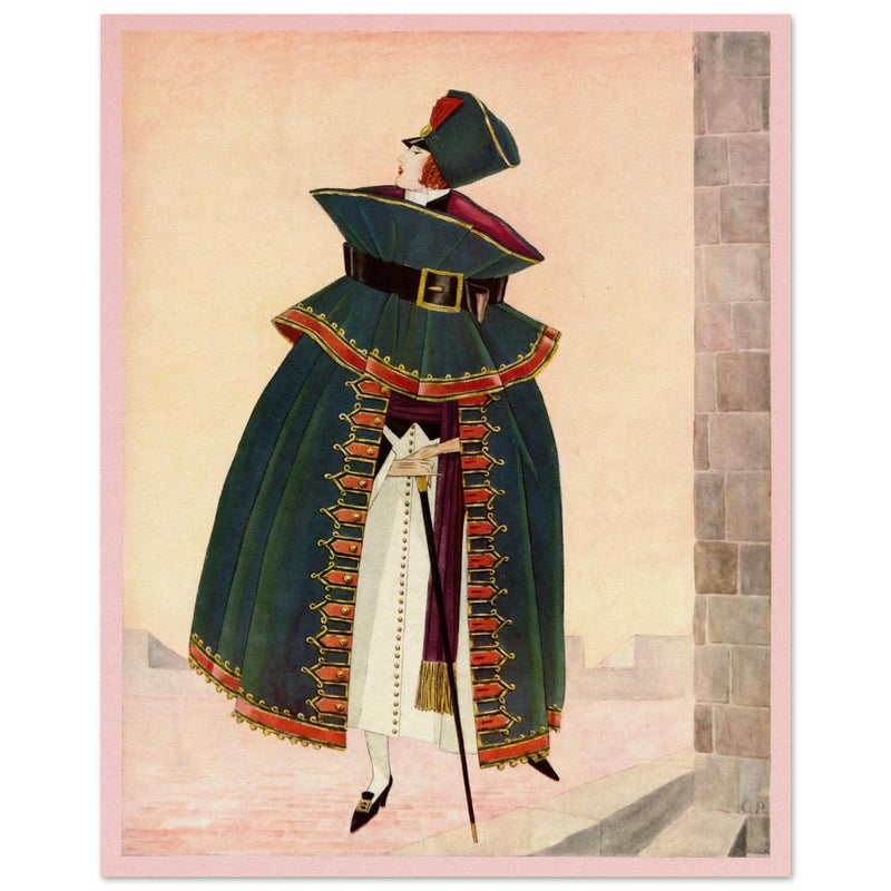George Wolfe Plank vintage illustration of fashion magazine cover .