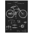 Vintage bicycle patent by Richard J Gatling 1894