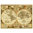 Old World Map of 1651 by John Speed. Vintage Double Hemisphere cartography of the XVII century .