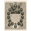 The Declaration of Independence and portraits of the United States  presidents. Walla rt decor