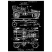 Motor Vehicle patent. Vintage car illustration.