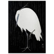Egret in the rain by Ohara Koson woodblock print