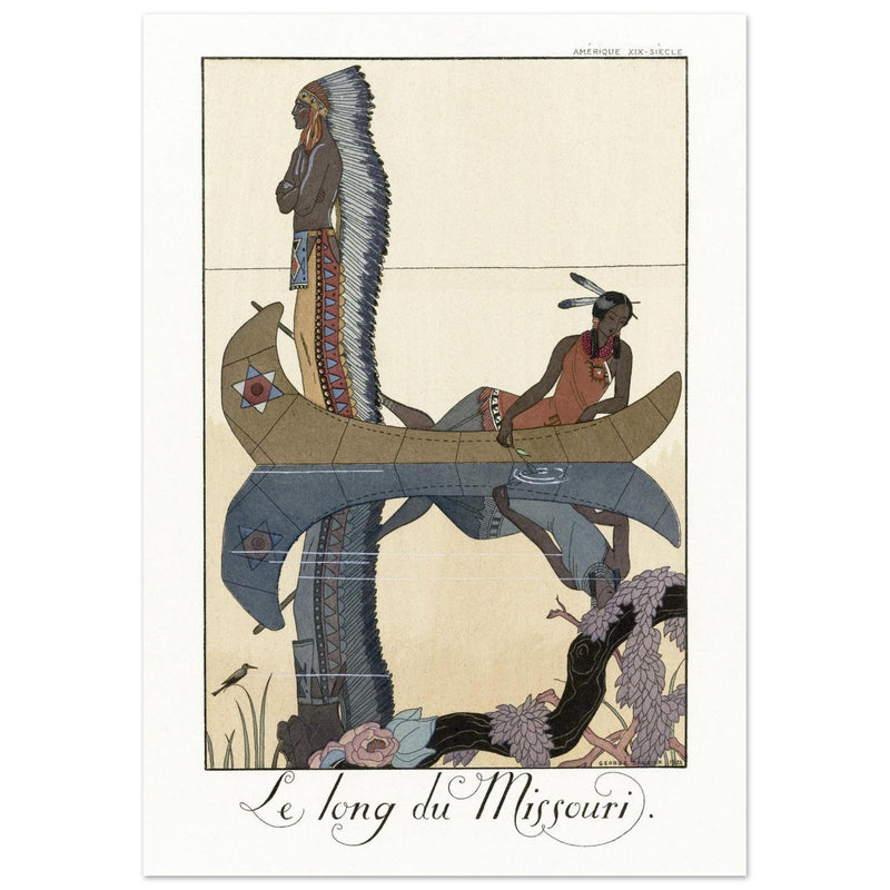 George Barbier The long Missouri vintage illustration