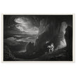 John Martin Paradise Lost vintage mezzoting engraving . Adam and Eve Driven Out of Paradise.