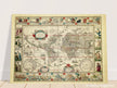 Ancient old world map 1638. Noua totius terrarum orbis geographica ac hydrographica tabula by Willem Janszoon Blaeu