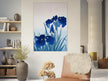 Irises by Ohara Koson Beautiful blue flowers woodblock painting in an