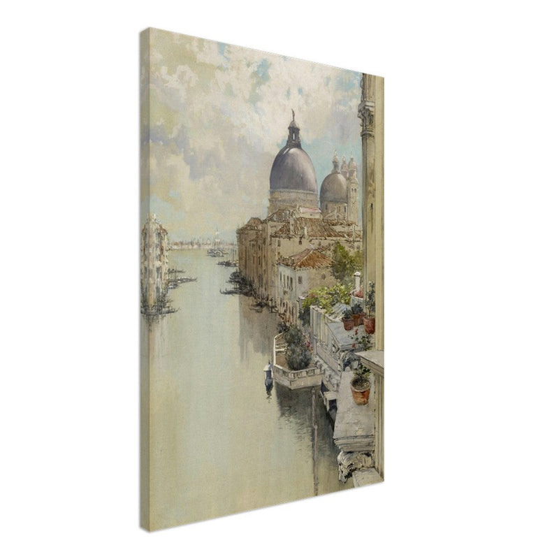 Venice Italy "Over a Balcony," View of the Grand Canal by Francis Hopkinson 1897.