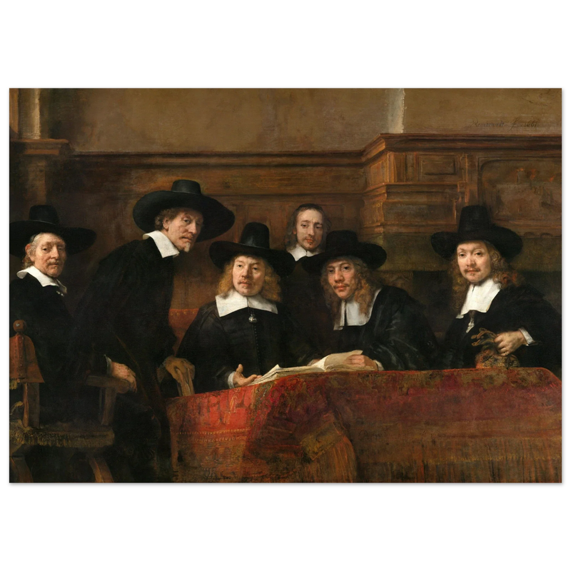 Rembrandt painting The Syndics 1662 Poster