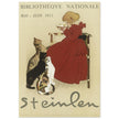 Théophile Alexandre Steinlen vintage poster  Girl Drinking Milk with Cats.